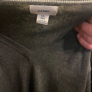 Old Navy Men's V-Neck Sweater - Dark Gray XXL Tall